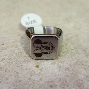 New Stainless Steel Disney Minnie Mouse Ring Size 7